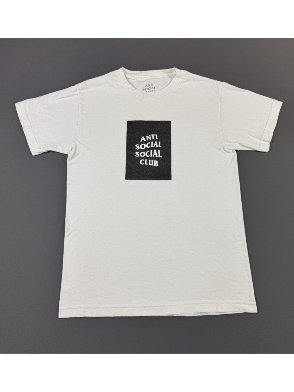 Anti Social Social Club Box Logo White Shirt USA Made Small Tee Hype Streetwear